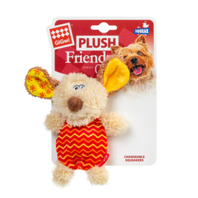Іграшка для собак GiGwi Plush Friendz Собачка з пищалкою, текстиль, 13 см 2