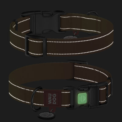 Нашийник для собак WAUDOG Nylon Mono, світловідбивний, XL, помаранчевий, нейлон, 25 мм, 37-58 см 5