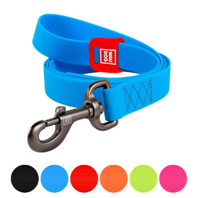 Повідець для собак WAUDOG Waterproof, водостійкий, M, Ш 20 мм, Д 500 см, блакитний