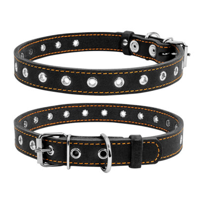 Нашийник CoLLaR для собак безрозмірний, чорний, шкіра, 50см × 20мм