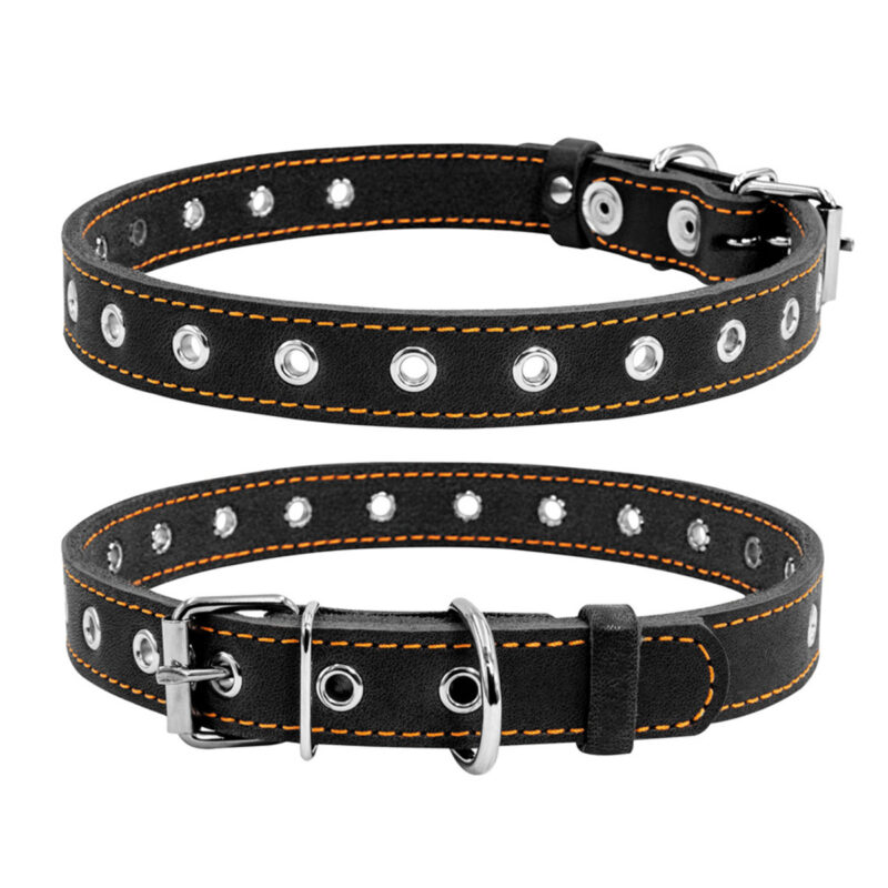 Нашийник CoLLaR для собак безрозмірний, чорний, шкіра, 50см × 20мм
