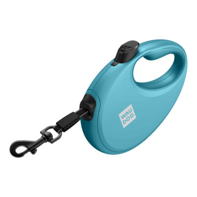 Повідець-рулетка WAUDOG R-leash, світловідбивна стрічка, S, до 12 кг, 3 м, блакитний 5