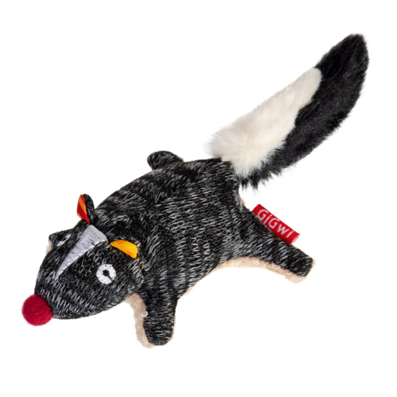 Іграшка для собак GiGwi Plush Friendz Скунс з пищалкою, текстиль, 9 см