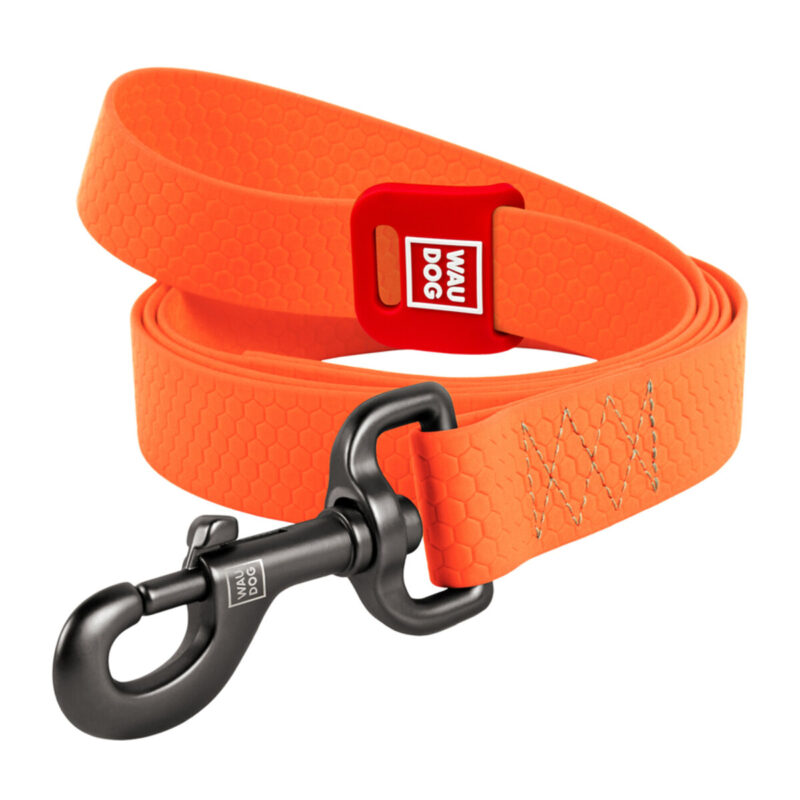 Повідець для собак WAUDOG Waterproof, водостійкий, L-XXL, Ш 25 мм, Дов 122 см, помаранчевий
