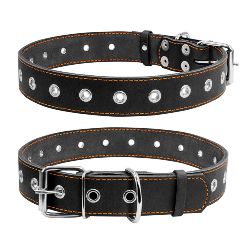 Нашийник "CoLLaR" безрозмірний, ширина 35мм, довжина 69см, шкіра, чорний
