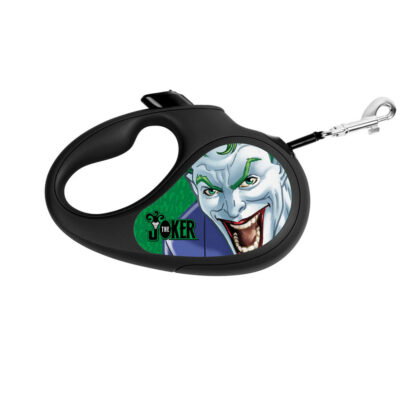 Повідець-рулетка WAUDOG R-leash Джокер Зелений для собак, L, до 50 кг, 5 м, пластик, чорний