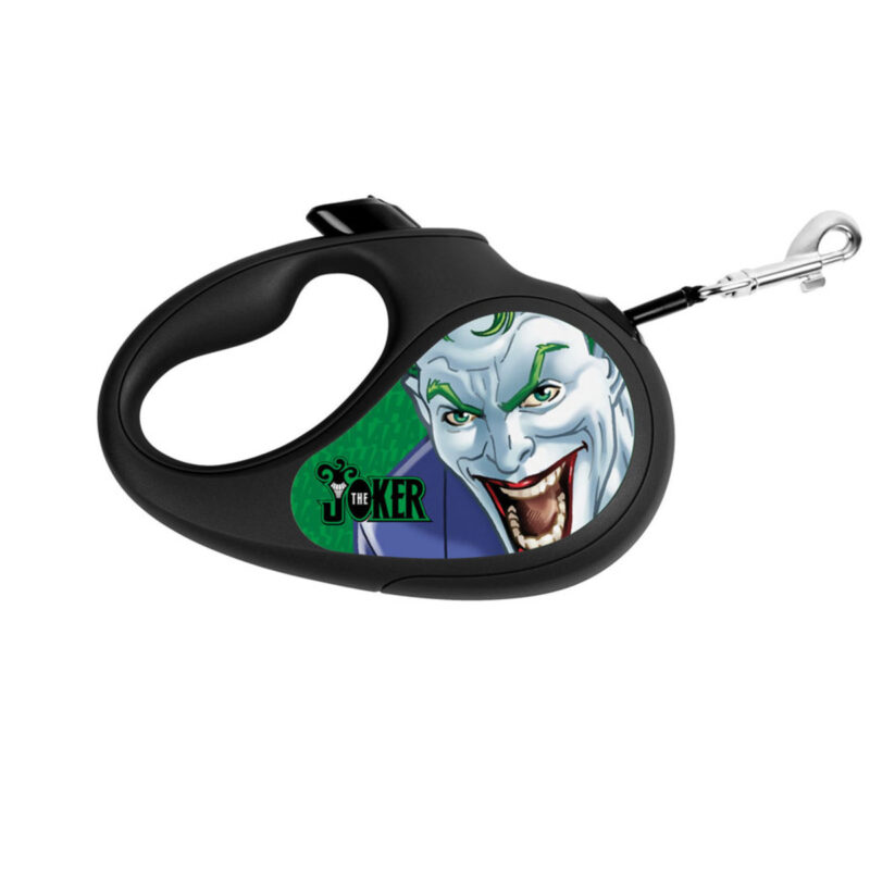 Повідець-рулетка WAUDOG R-leash Джокер Зелений для собак, L, до 50 кг, 5 м, пластик, чорний