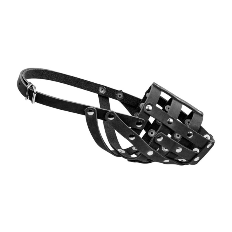 Намордник м'який CoLLaR №2 для собак (доберман, вівчарка, далматин) зі шкіри, чорний, 11 см
