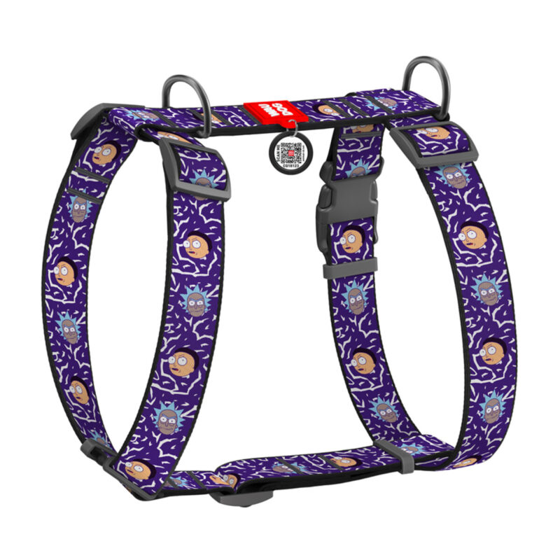 Шлея анатомічна WAUDOG Nylon H-подібна для собак з QR-паспортом, XL, Ш 35 мм, А 55-95 см