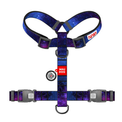 Шлея для собак WAUDOG Nylon H-подібна, XL, NASA21, ширина 35 мм, обхват 60-100 см 2