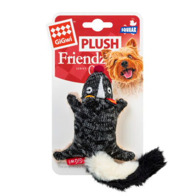 Іграшка для собак GiGwi Plush Friendz Скунс з пищалкою, текстиль, 9 см 2