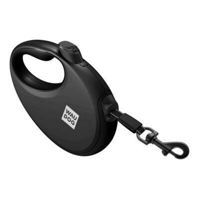 Повідець-рулетка WAUDOG R-leash з контейнером, світловідбивна стрічка, М, до 20 кг, 5 м, чорний 6
