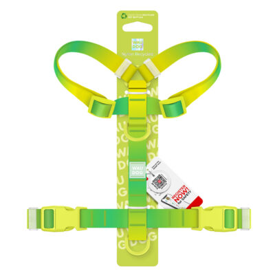 Шлея H-подібна WAUDOG Nylon Recycled для собак, М, 20 мм, обхват шиї 38-60 см, салатовий 3