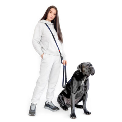 Повідець-перестібка WAUDOG Nylon Mono, світловідбивний, для собак, М, 20 мм × 300 см, чорний 3