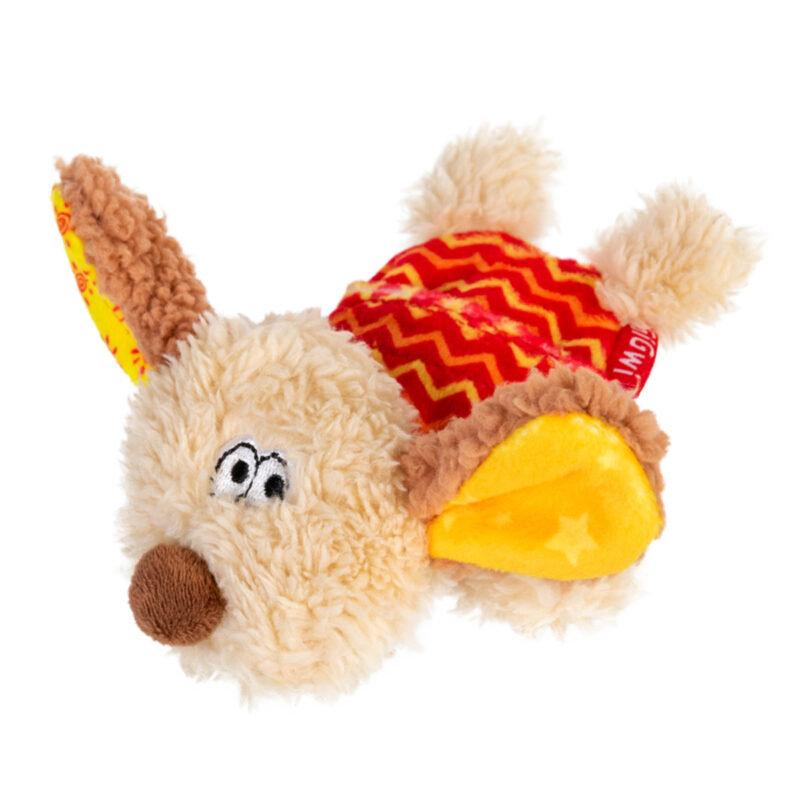 Іграшка для собак GiGwi Plush Friendz Собачка з пищалкою, текстиль, 13 см