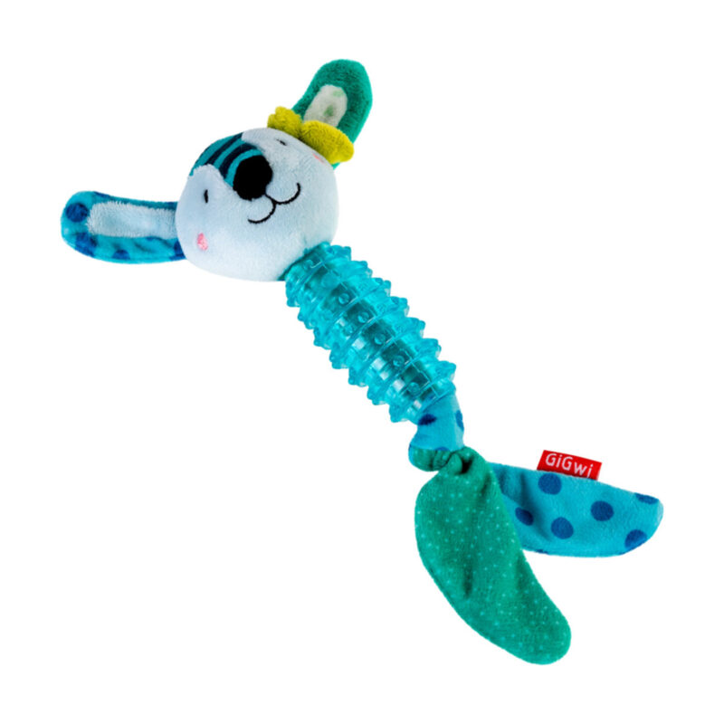 Іграшка для собак Заєць GiGwi Suppa Puppa з пищалкою для активних ігор, текстиль, 15 см