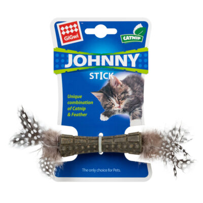 Іграшка-дражнилка GiGwi Johnny Stick, 8 см, котяча м'ята та перо 2