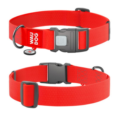 Нашийник для собак WAUDOG Waterproof, водостійкий, червоний, XXL (Ш 40 мм, Дов 46-70 см) 2