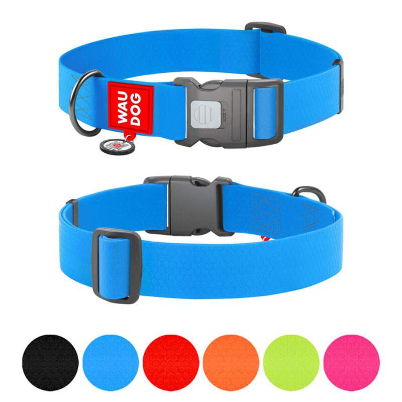 Нашийник для собак WAUDOG Waterproof водостійкий XXL 46-70 см, Ш 40 мм, блакитний