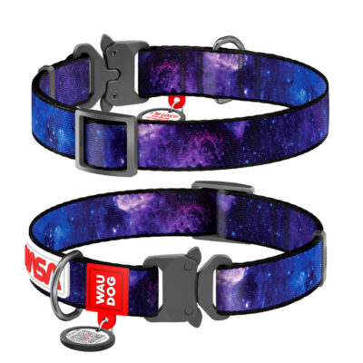 Нашийник для собак WAUDOG Nylon NASA21, малюнок, М, 20 мм, 28-40 см, нейлон