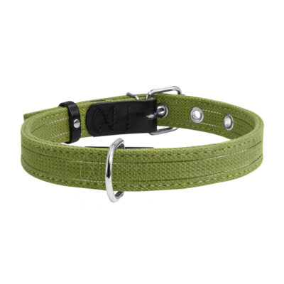 Нашийник для собак CoLLaR бавовняна тасьма, подвійний, зелений, 41-53 см, 25 мм 2