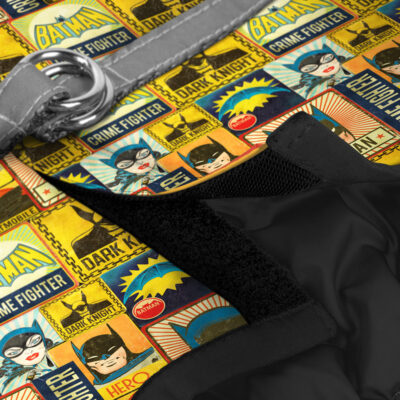Шлея для собак WAUDOG Clothes "Бетмен вінтаж" з QR паспортом, м'яка, XS2, обхват грудей 28-31 см, обхват шиї 20-22 см 4