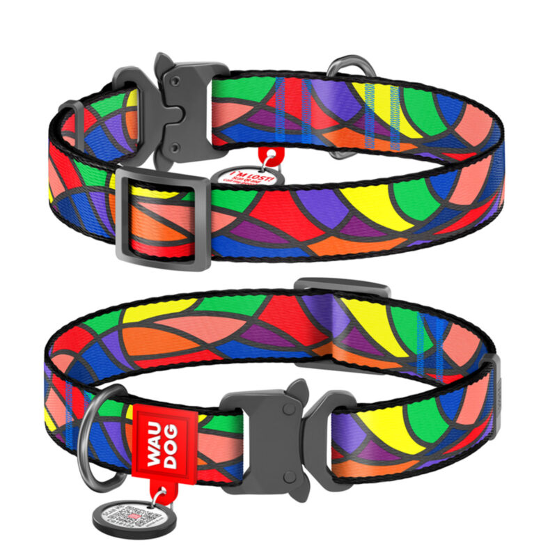 Нашийник для собак WAUDOG Nylon "Вітраж" 20 мм, довжина 28-40 см, нейлон