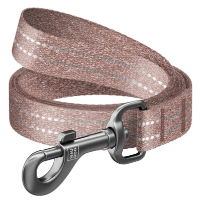 Повідець для собак WAUDOG Re-cotton, світловідбиваючий, 25 мм×200 см, коричневий 2