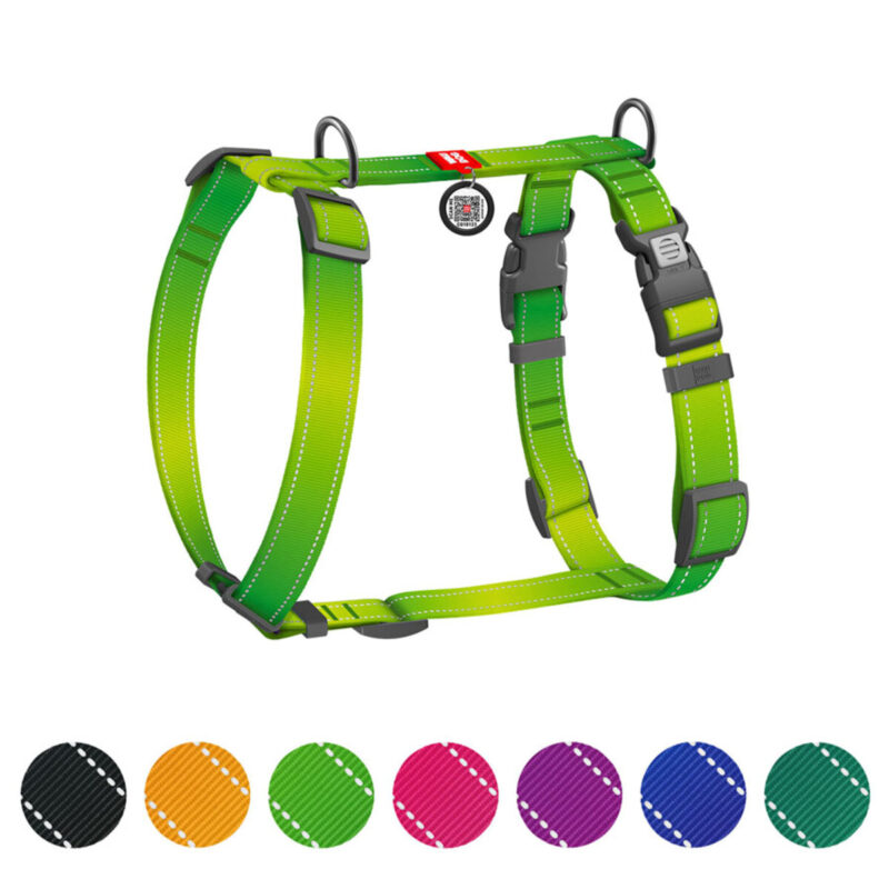 Шлея анатомічна H-подібна WAUDOG Nylon Mono, світловідбивна, 25 мм, XL (60-100 см)