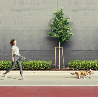Повідець-рулетка WAUDOG R-leash, кругла, до 40 кг, 2,9 м, світловідбиваюча стрічка, блакитний 8