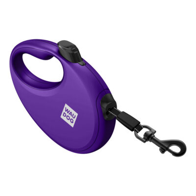 Повідець-рулетка WAUDOG R-leash, світловідбиваюча стрічка, з контейнером для пакетів, L, до 40 кг, 5 м, фіолетовий 6