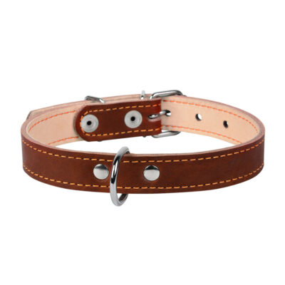 Нашийник CoLLaR шкіряний, подвійний, 20мм, 32-40см, коричневий 2