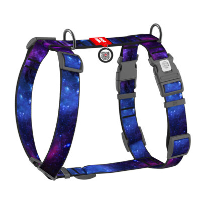 Шлея для собак WAUDOG Nylon H-подібна, XL, NASA21, ширина 35 мм, обхват 60-100 см
