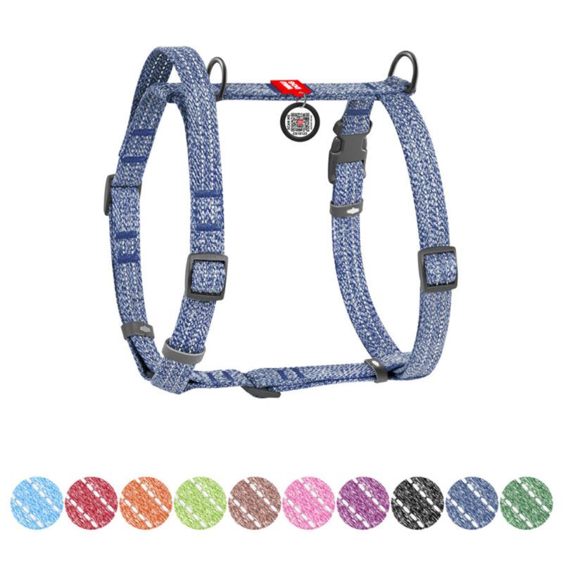 Шлея анатомічна WAUDOG Re-cotton Н-подібна для собак, гіпоалергенна, L (Ш 25 мм, A 60-85 см, B 60-100 см)