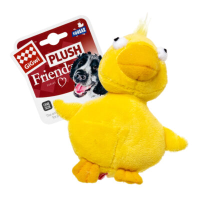 Іграшка для собак Качка з пищалкою GiGwi Plush Friendz, текстиль, 11 см 2