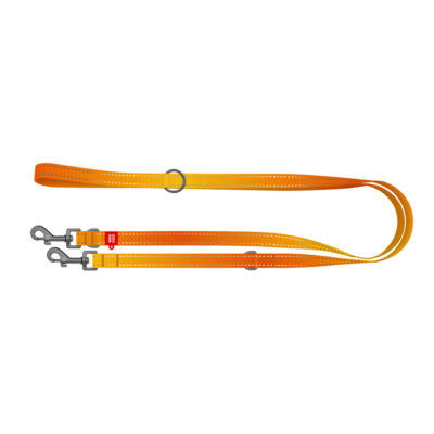 Повідець-перестібка WAUDOG Nylon Mono, світловідбивний, для собак, М, Ш 20 мм, Дов 300 см, помаранчевий 5