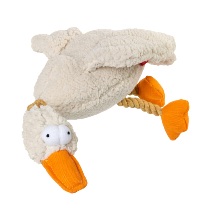 Іграшка для собак Качка GiGwi Catch&fetch з пищалкою, текстиль, 36 см