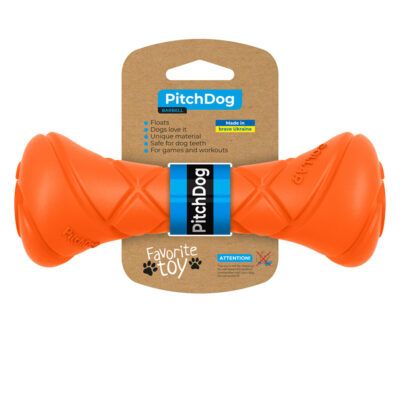 Ігрова гантель PitchDog для апортировки, помаранчева, 19 см, діаметр 7 см