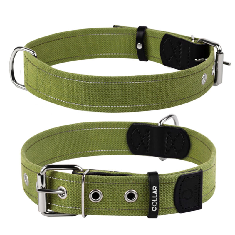 Нашийник для собак CoLLaR Брезент світловідбиваючий 35мм, 51-63см