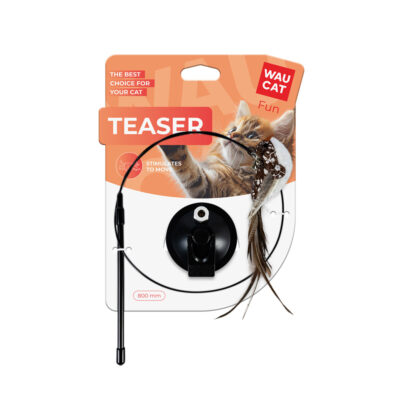 Іграшка для котів WAUCAT Fun Teaser дражнилка на присосці з пташкою, 800 мм, пластик 2