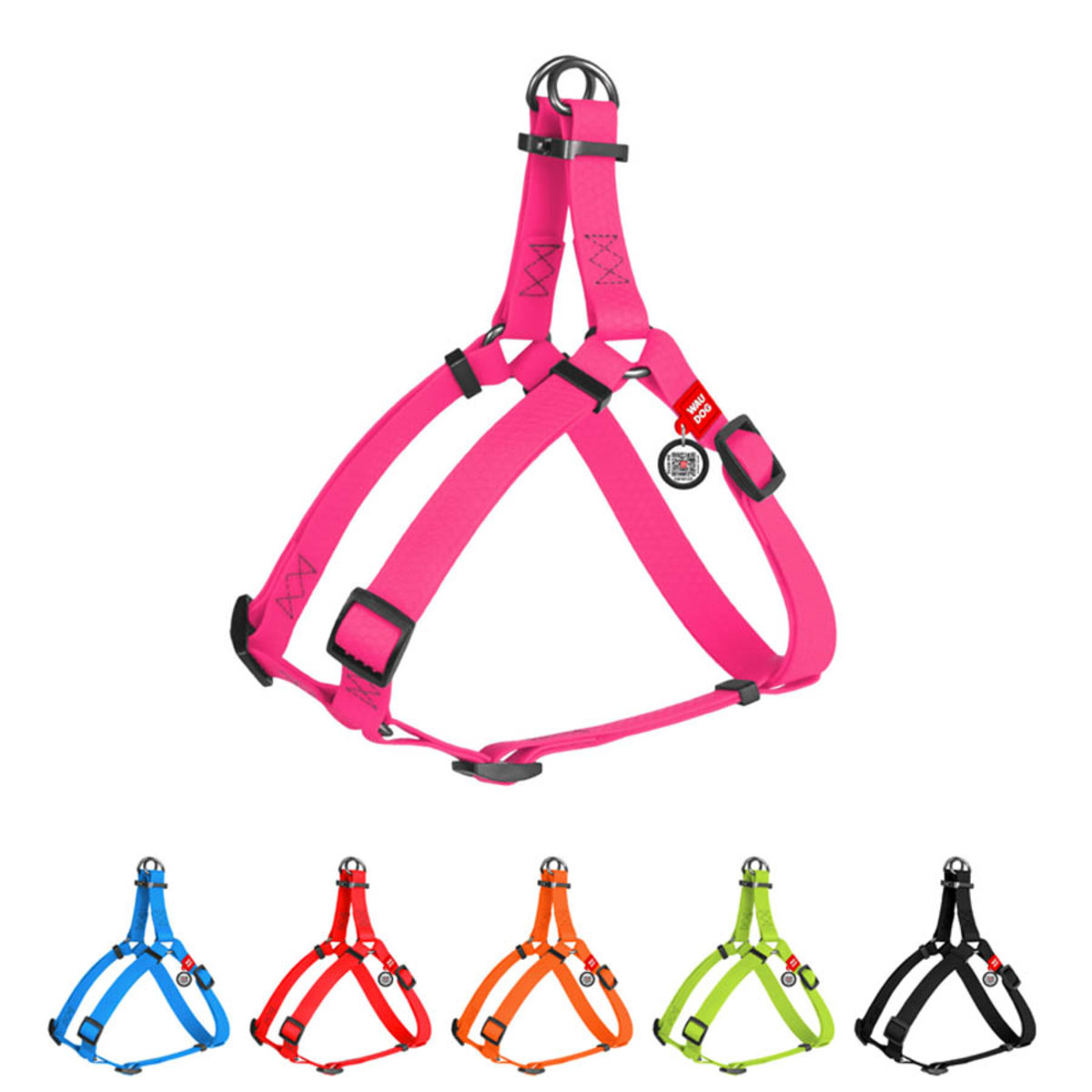 Шлея для собак WAUDOG Waterproof, рожевий, 15 мм, 40-55 см Шлея для собак WAUDOG Waterproof, рожевий, 15 мм, 40-55 см