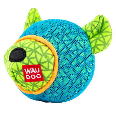 Іграшка для собак WAUDOG Fun, "Ведмідь", 12 см × 11 см, поліестер, блакитний 2