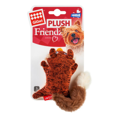 Іграшка для собак Лисиця з пищалкою GiGwi Plush Friendz, текстиль, 9 см 2