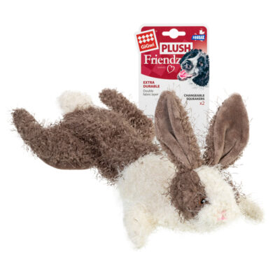 Іграшка для собак Заєць GiGwi Plush Friendz з пищалкою, текстиль, 47 см 2