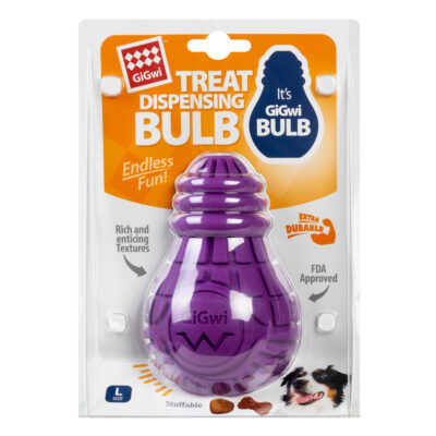 Іграшка для собак GiGwi Bulb Rubber, гума, L 13×9 см, фіолетова 2