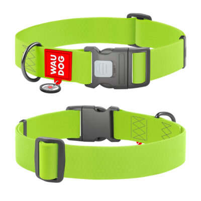 Нашийник WAUDOG Waterproof водостійкий для собак XXL, ширина 40 мм, довжина 46-70 см, салатовий 2