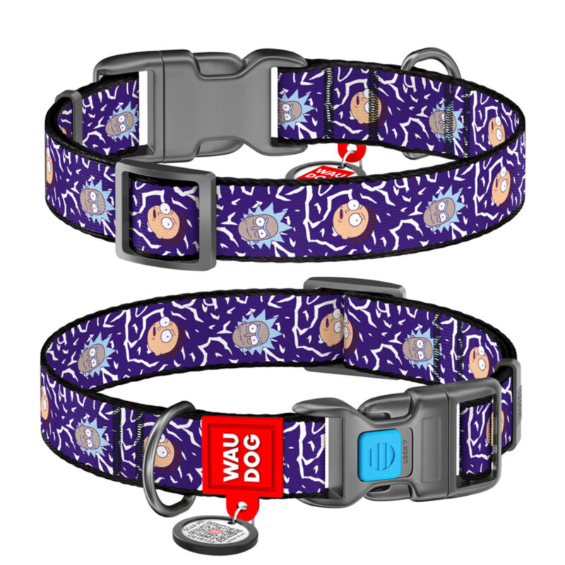 Нашийник WAUDOG Nylon "Рік та Морті 2" для собак XL, нейлон, Д 37-58 см, Ш 25 мм