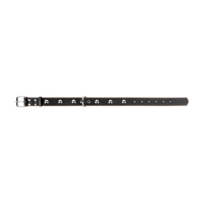 Нашийник "CoLLaR" одинарний з прикрасами, шкіра, 48-63 см, ширина 35 мм, чорний 3