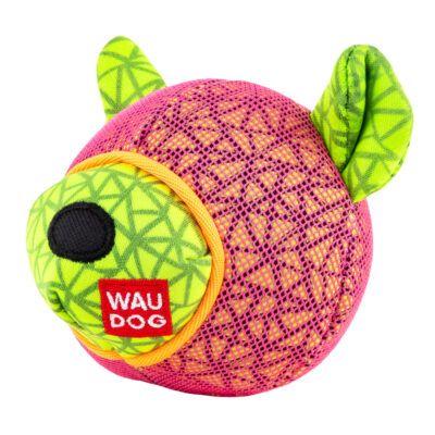 Іграшка для собак WAUDOG Fun "Ведмідь" поліестер 11 см × 12 см рожевий 2