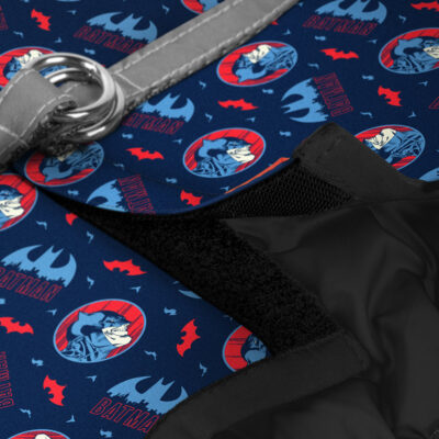 Шлея для собак WAUDOG Clothes, м'яка з QR паспортом, малюнок "Бетмен", S1, обхват шиї 29-31 см, обхват грудей 40-45 см 4